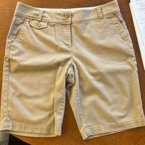 Talbots Tan Bermuda Shorts Classic Style